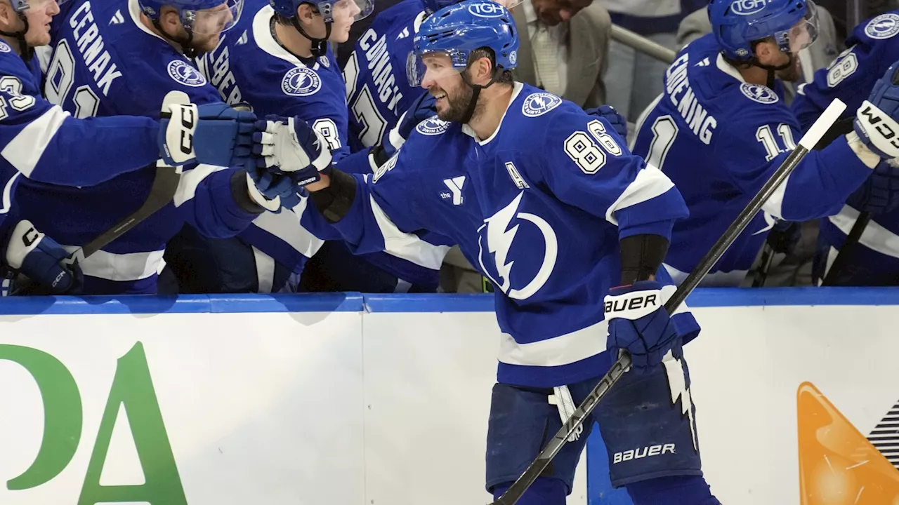 Kucherov scores with 55 seconds to play as Lighting rallies for 4-3 wiver Vegas