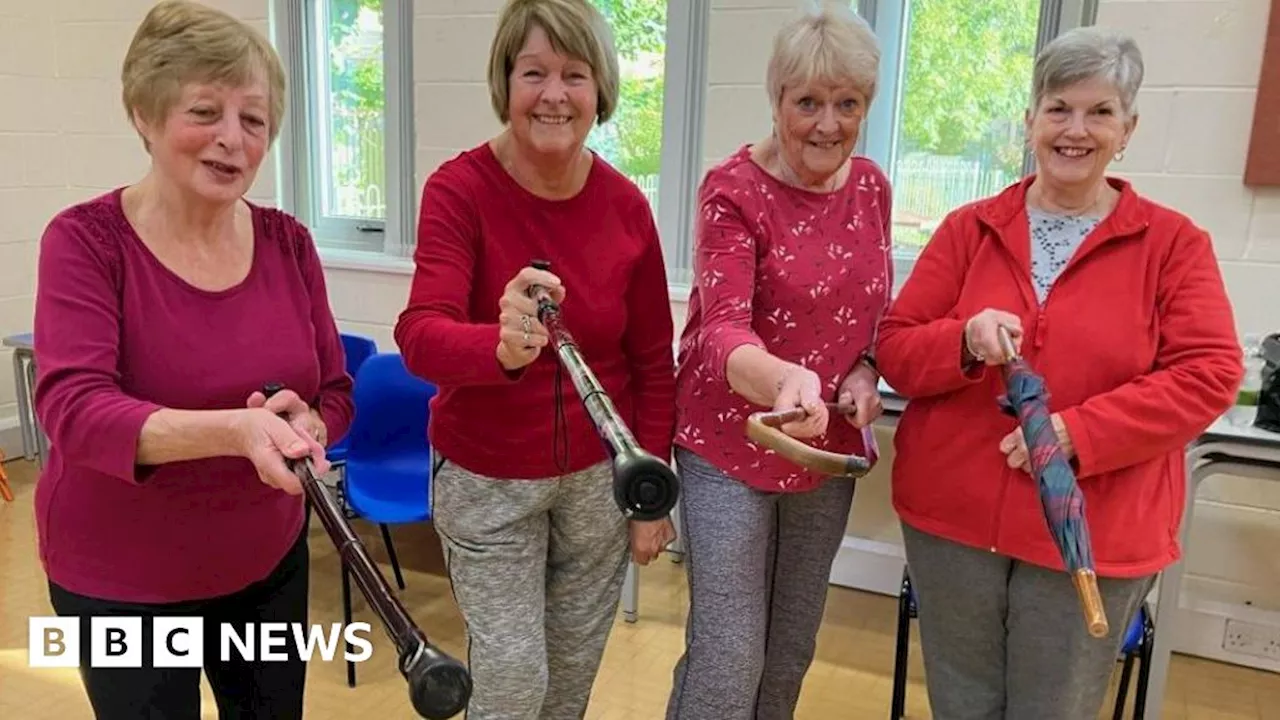 York Tai Chi students learn walking stick self-defence