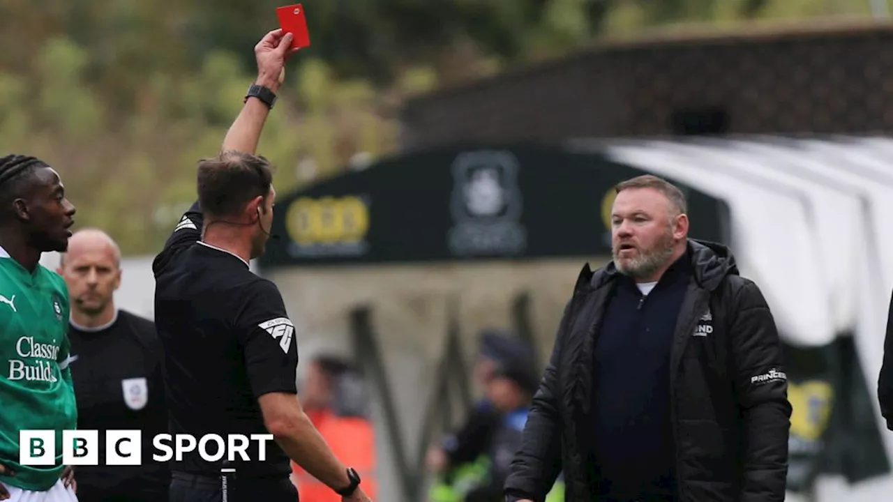 Wayne Rooney: Plymouth Argyle boss given one-game ban after red card