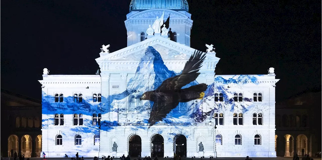 Rendez-vous Bundesplatz Bern: Vögel, die Stars der Lichtshow