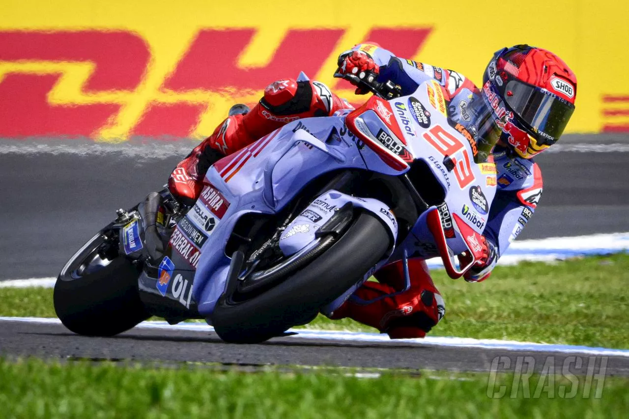 2024 Australian MotoGP: Marc Marquez leads wild practice, Jorge Martin crashes