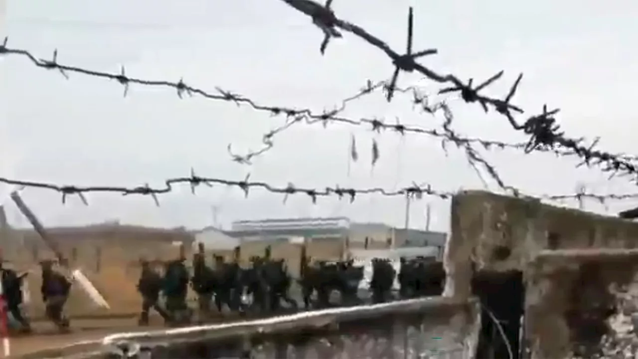 Video 'shows North Korean troops in Russia'