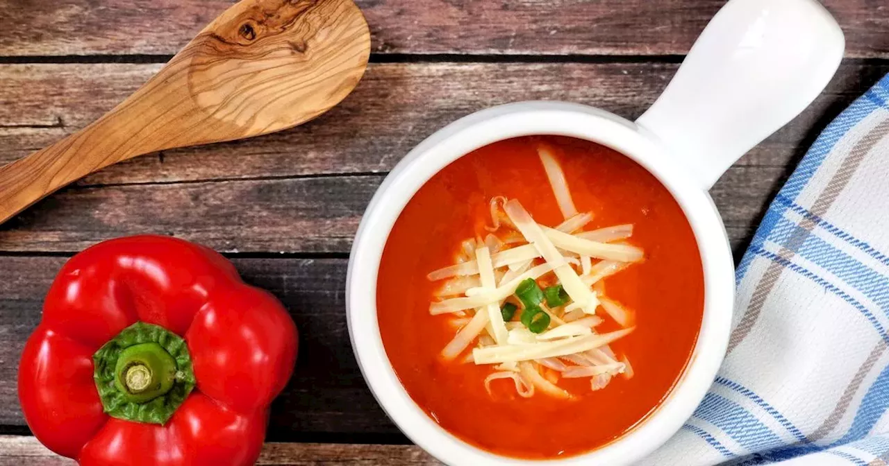 Whip up quick 20-minute air fryer red pepper soup recipe perfect for soup season