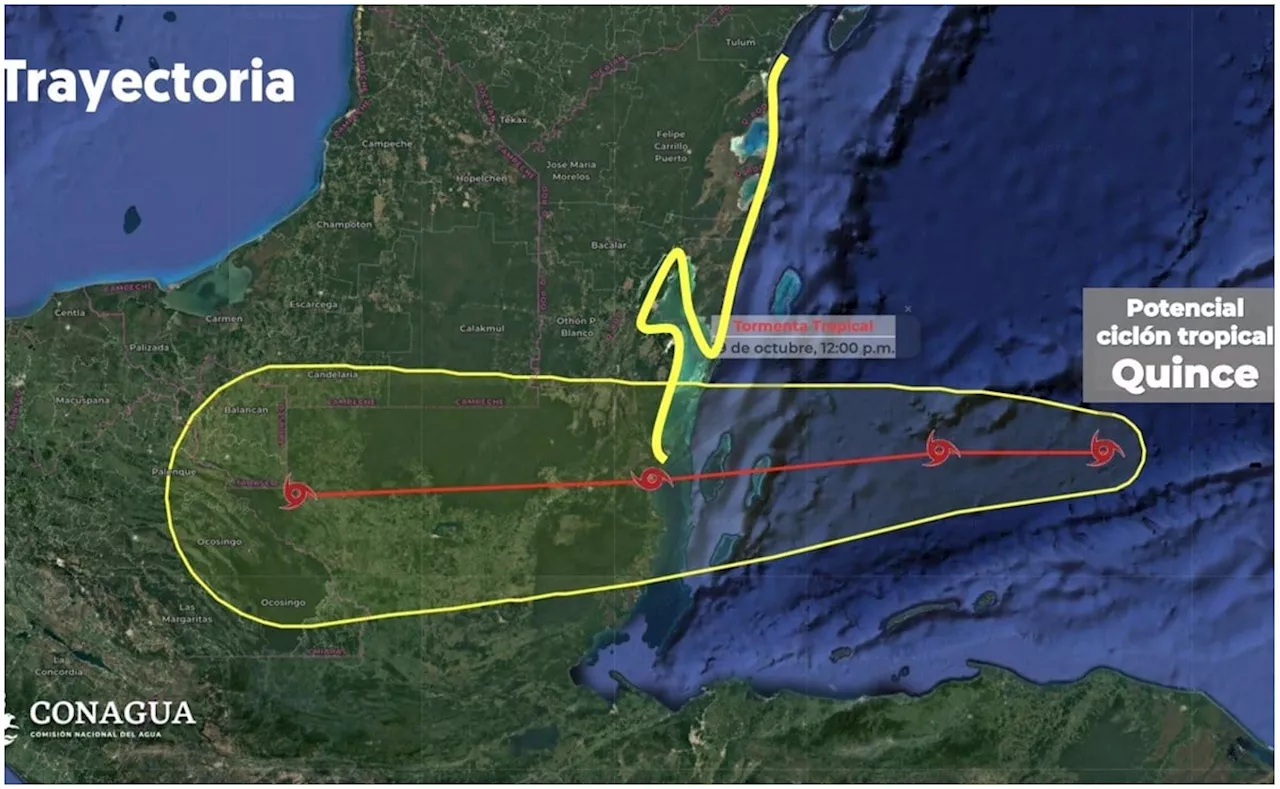 Se forma potencial Ciclón Tropical Quince en el Mar Caribe; puede intensificarse a tormenta tropical 'Nadine'