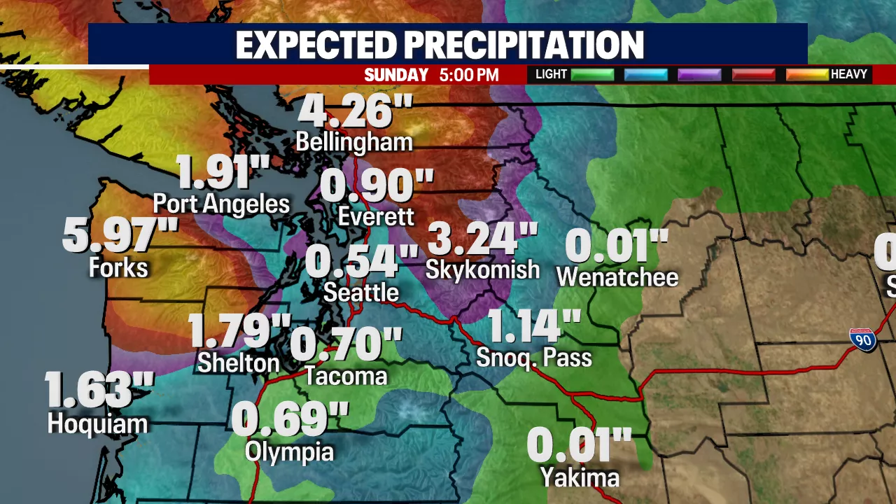 Seattle weather: Gusty wind and heavy rain approaching