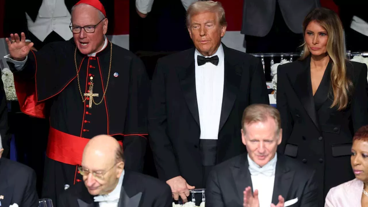 Trump attends Al Smith charity dinner with his wife, Melania, while