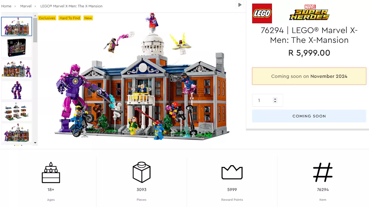 The famous X-Mansion is now a R6K LEGO set in South Africa