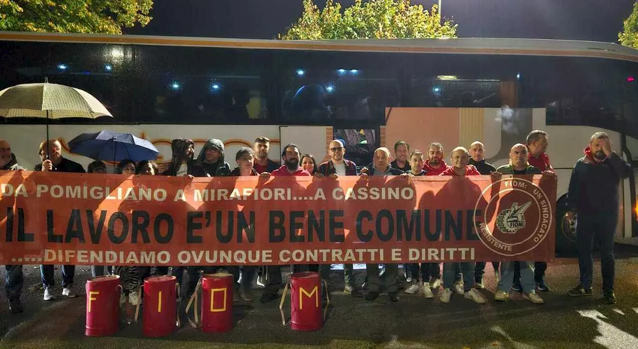 Manifestazione sul caso Stellantis, la partenza da Cassino