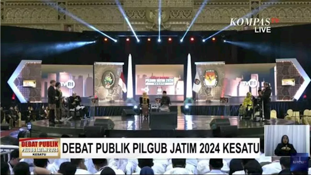 Debat Pilgub Jatim 2024: 3 Calon Gubernur Jawa Timur Bicara soal Pendidikan Karakter Generasi Muda