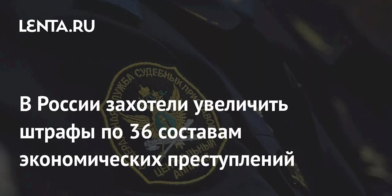 В России захотели увеличить штрафы по 36 составам экономических преступлений