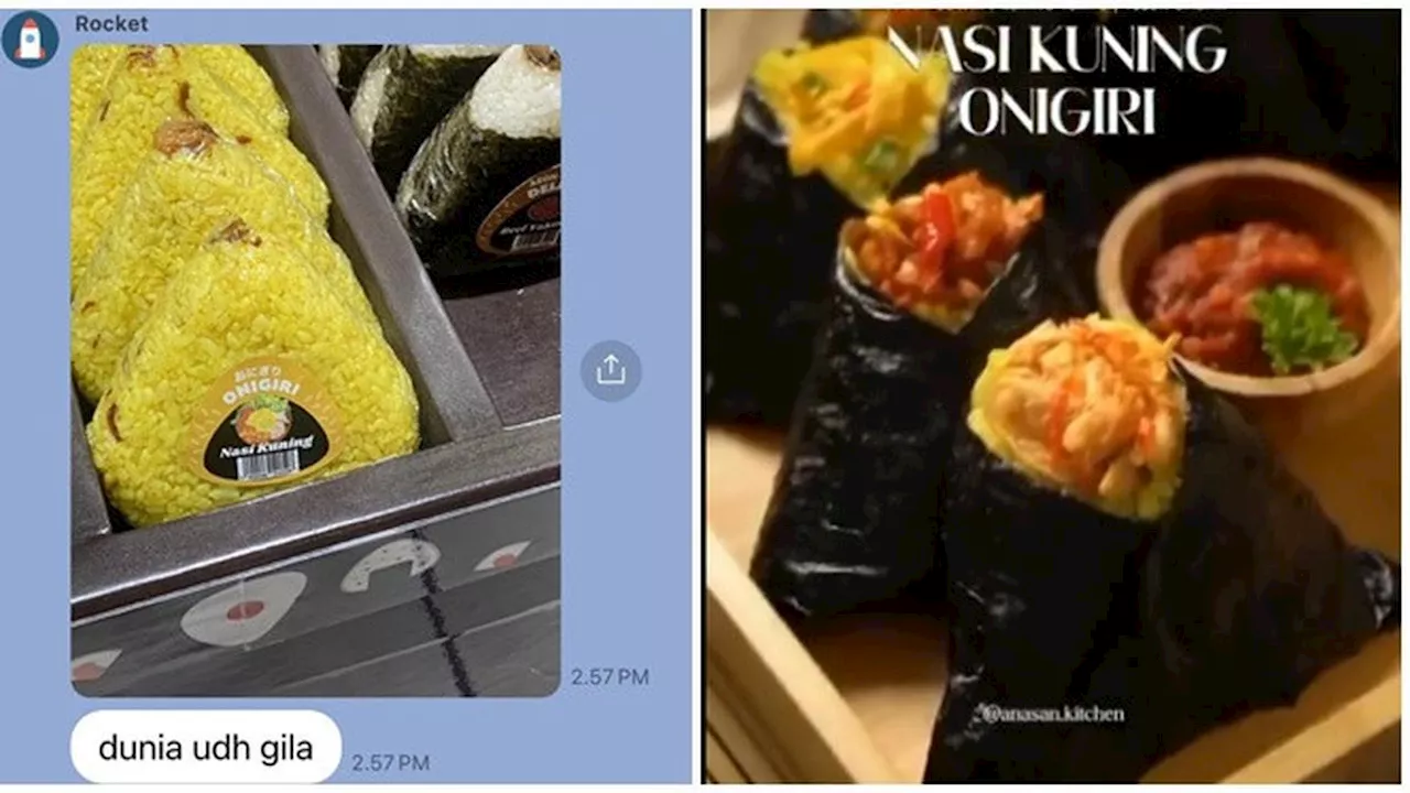 6 Potret Onigiri Nasi Kuning Ini Rasanya Bikin Penasaran, Versi Kearifan Lokal