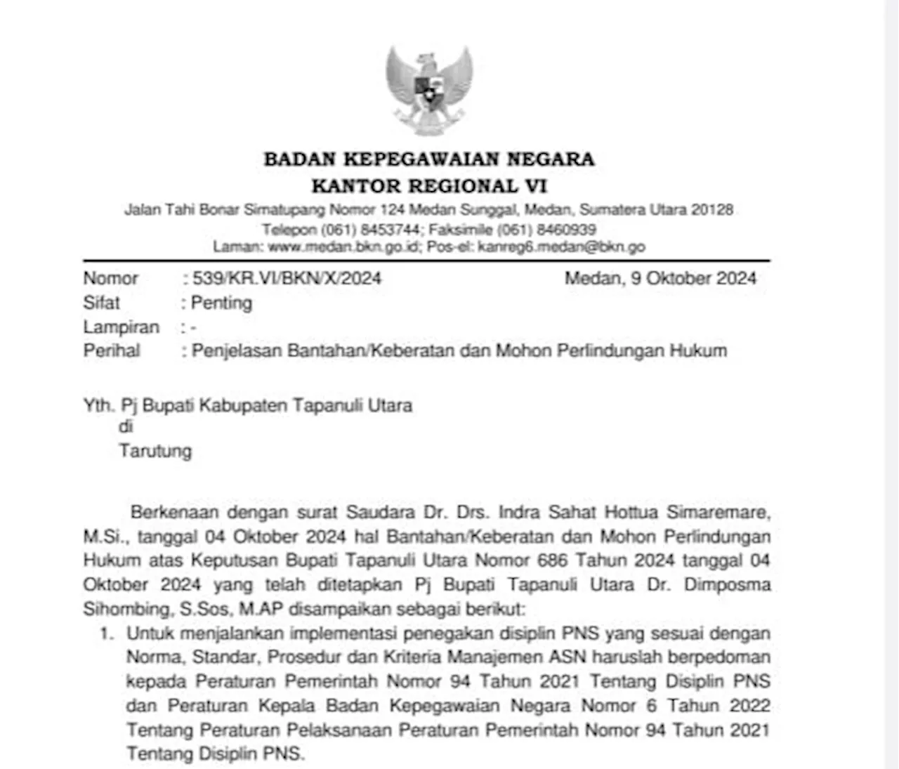 SKPD Minta Pj Bupati Tapanuli Utara Dicopot karena Sejumlah Pelanggaran