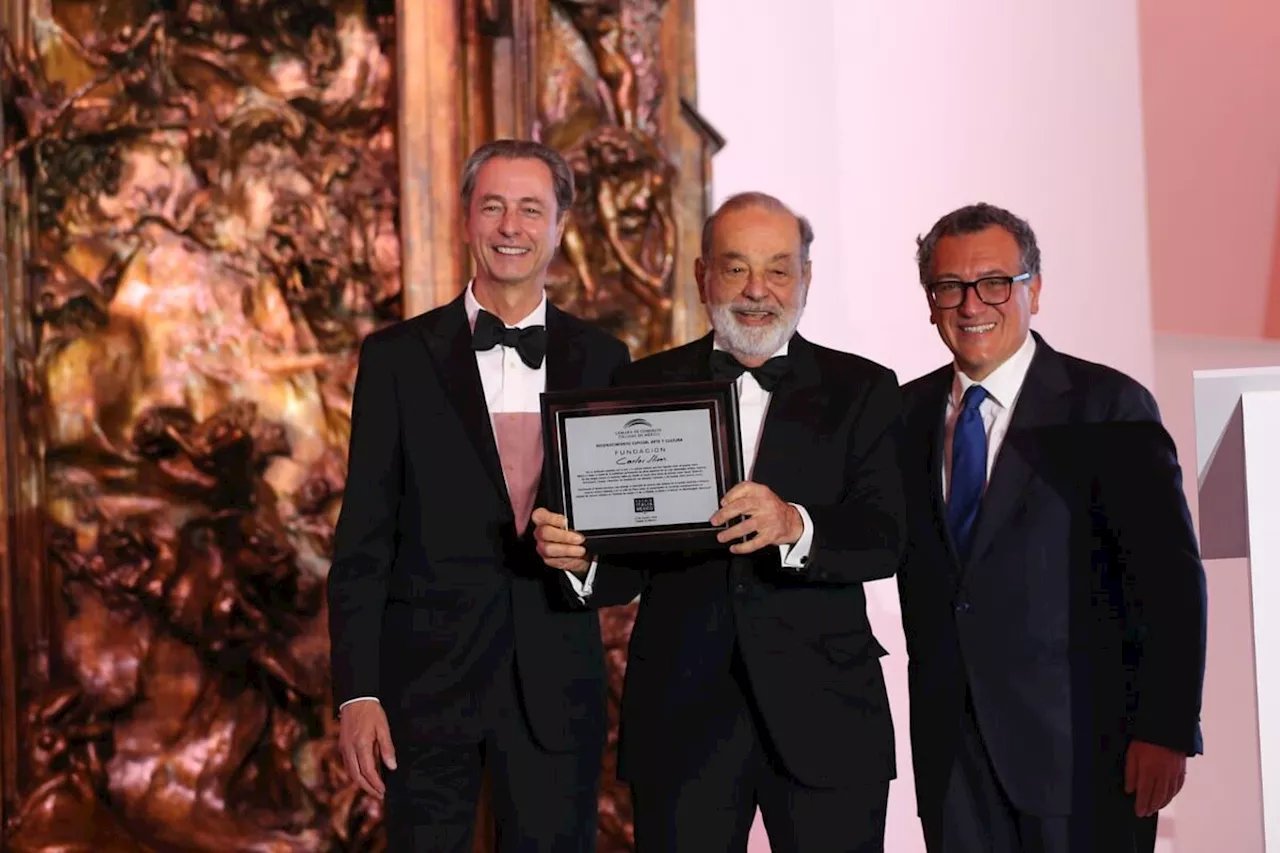 CCIM otorga premio de honor “Italia-México” a Carlos Slim, reconocen inversiones