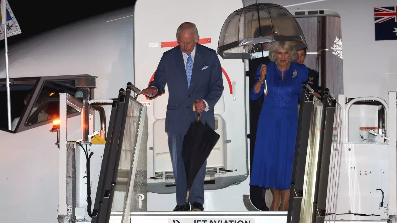 King Charles and Queen Camilla arrive in Australia