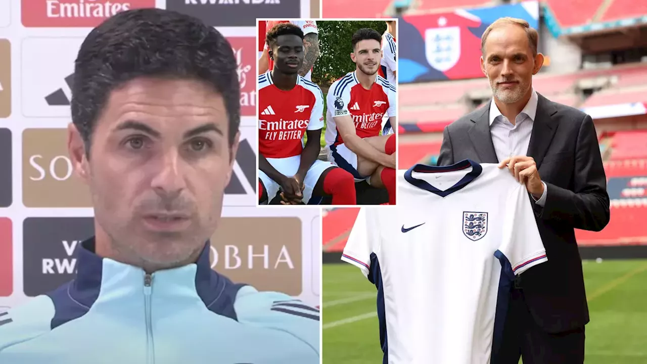 Mikel Arteta reveals how Arsenal's England stars reacted to Thomas Tuchel's appointment and it speaks volumes