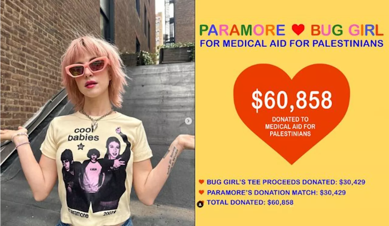 Paramore & Bug Girl Sumbang Lebih USD 60,000 Buat ‘Medical Aid for Palestinians’