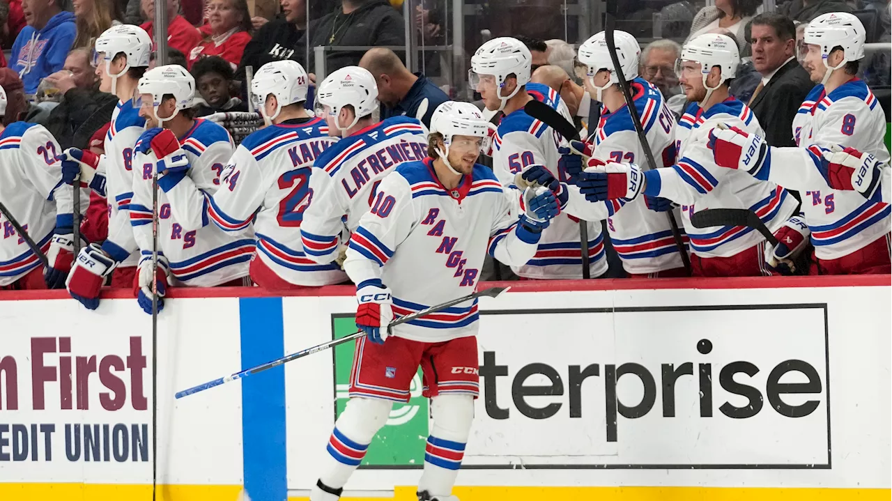 Panarin leads Rangers past Red Wings for fifth straight win