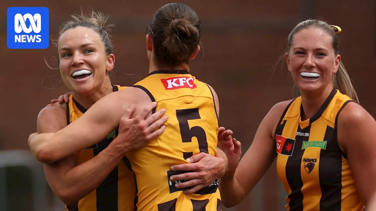 Hawks beat Giants by 37 points to edge closer to first AFLW finals appearance