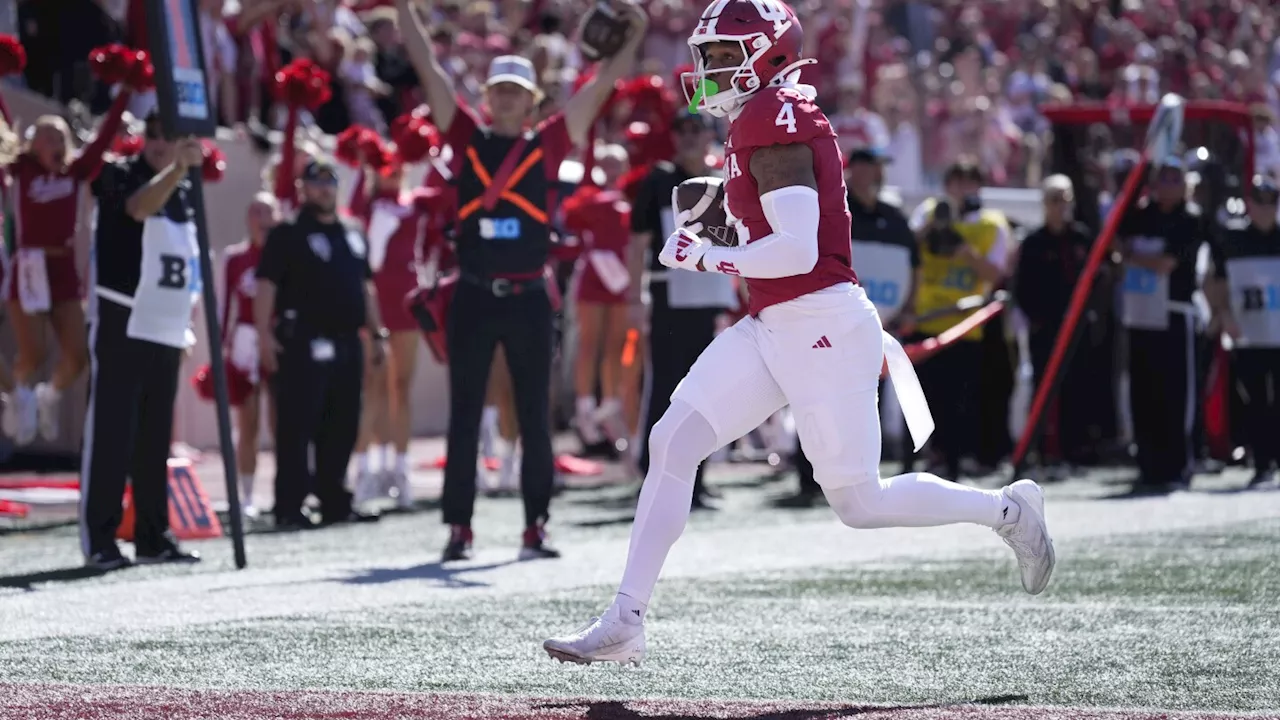 No. 16 Indiana routs Nebraska 56-7 to stay unbeaten; Rourke injures hand and misses 2nd half