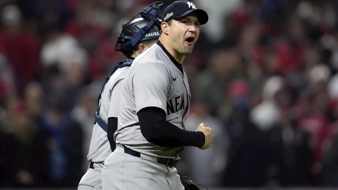 Yankees get to Guardians closer Clase for 2 runs in 9th, win 8-6 to take 3-1 ALCS lead