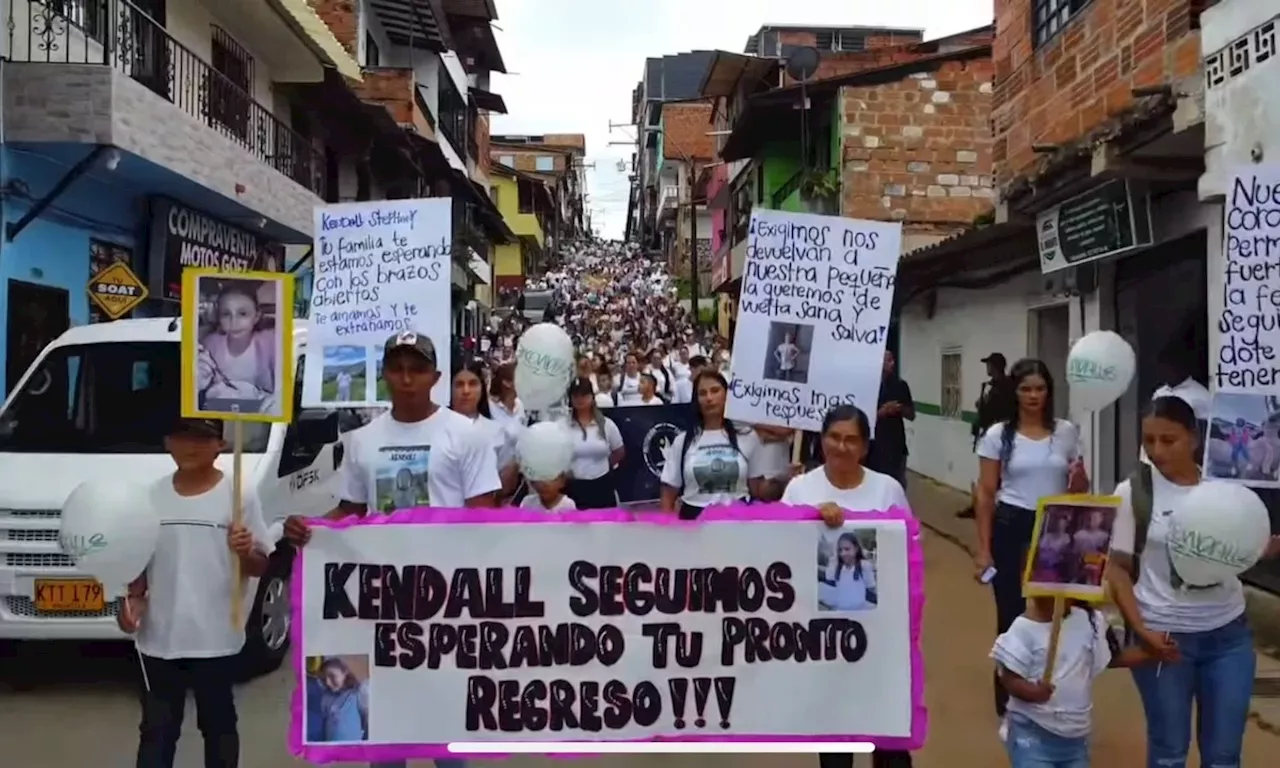 San Rafael marcha por Kendall Arbeláez, la niña de 10 años que lleva 100 días desaparecida