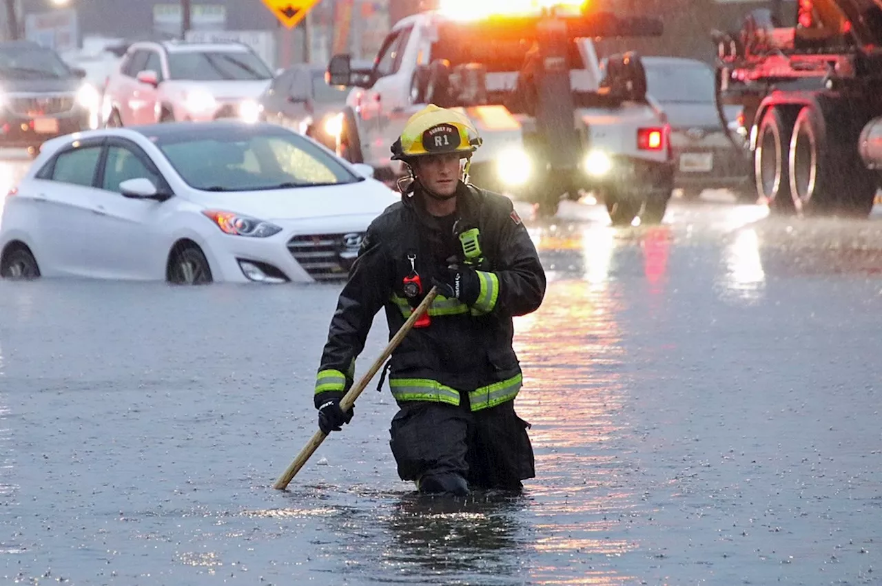 Widespread flooding in Lower Mainland on election day, sinkhole in Langley