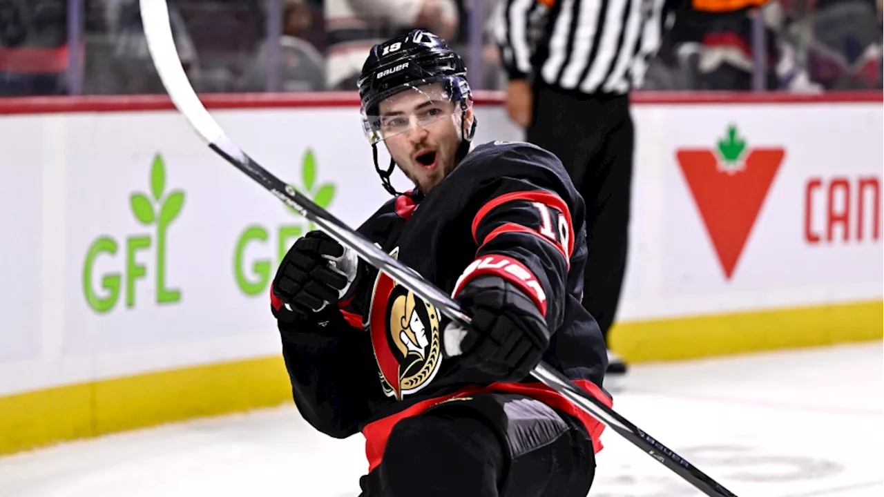 Drake Batherson scores twice as the Senators knock off the Lightning 5-4