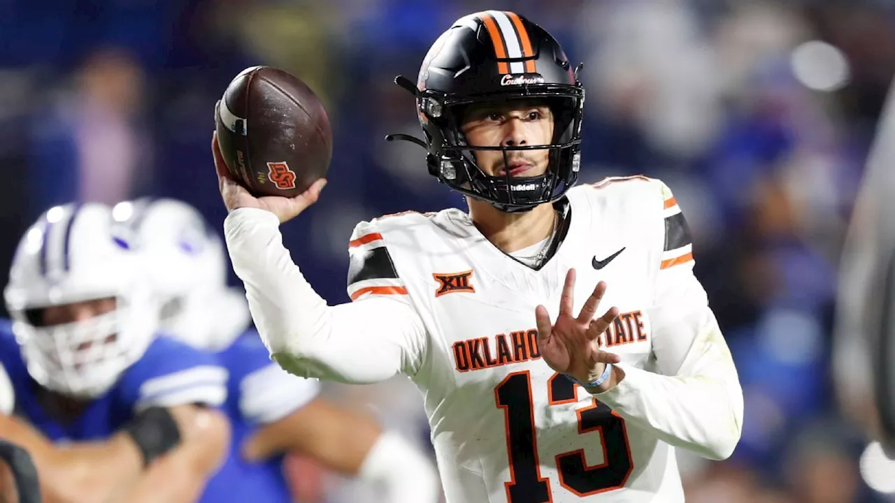 Oklahoma State QB Garret Rangel Leaves Game With Apparent Collarbone Injury