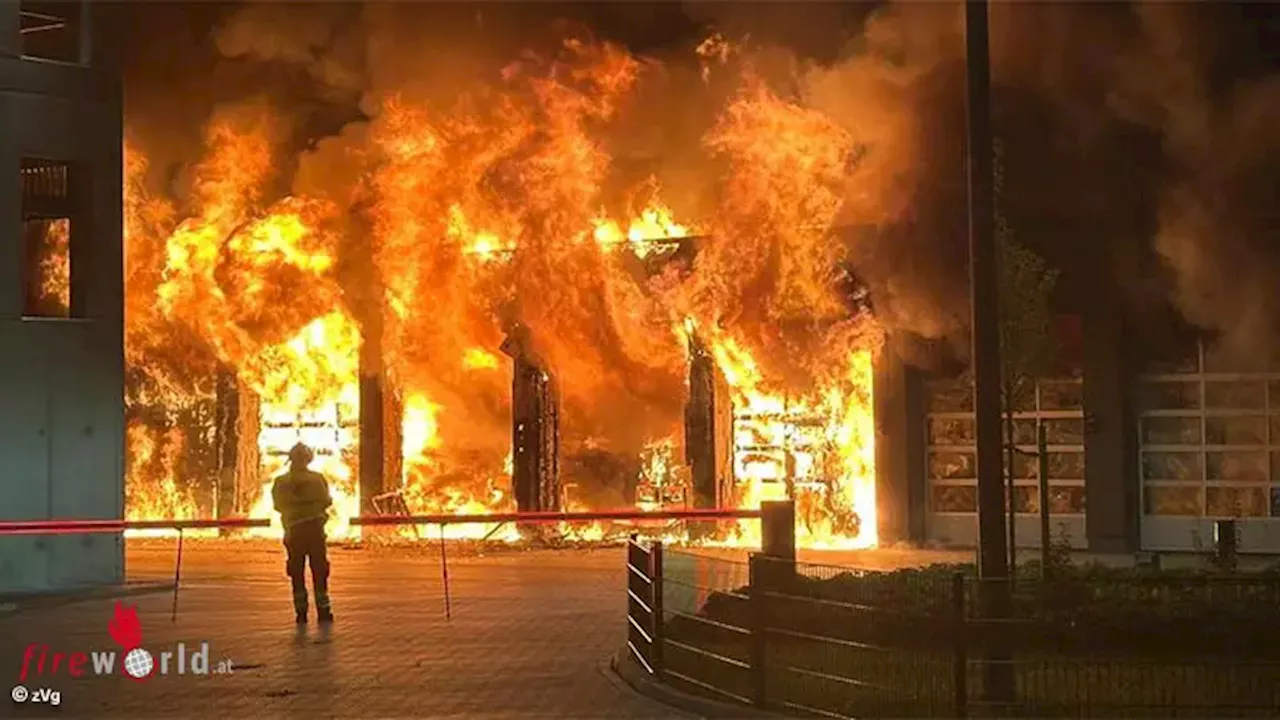 Großbrand im neuen Feuerwehrhaus von Stadtallendorf