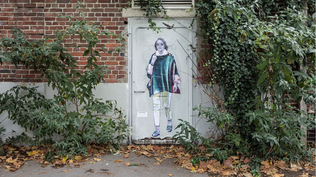 Les portraits de Gisèle Pélicot signés de l'artiste LaDame Quicolle fleurissent sur les murs de Lille