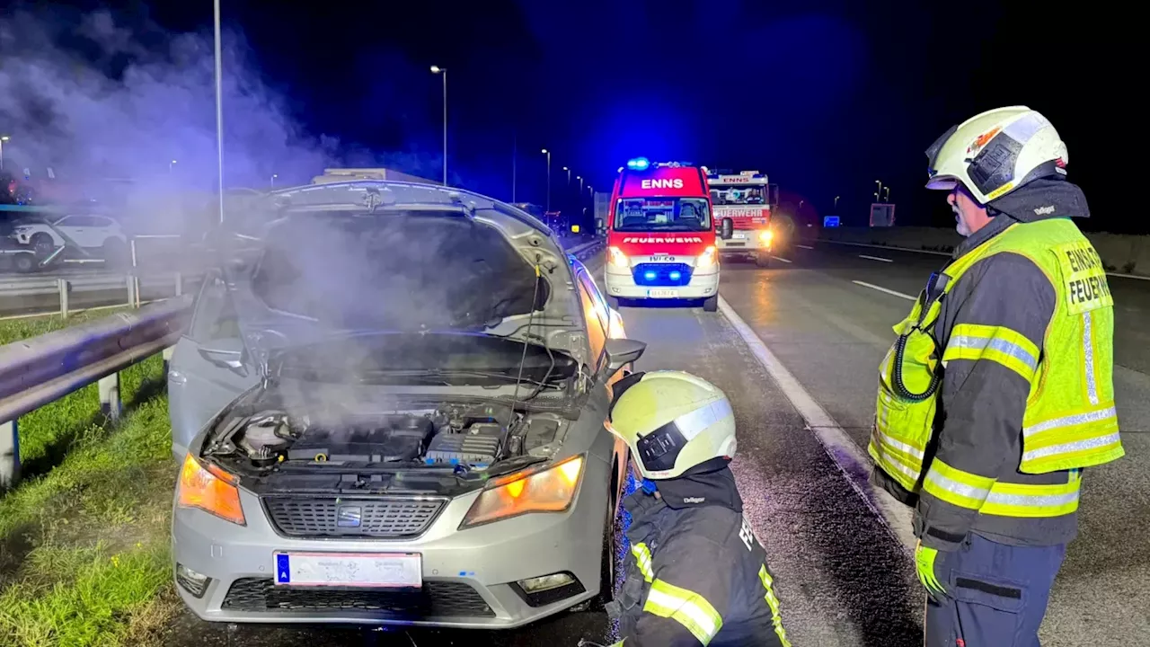 Einsatz auf Westautobahn - Motor auf A1 überhitzt – Seat-Fahrer reagiert sofort