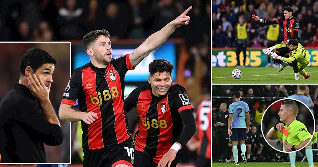 5 talking points as Bournemouth end Arsenal's unbeaten start after Saliba red