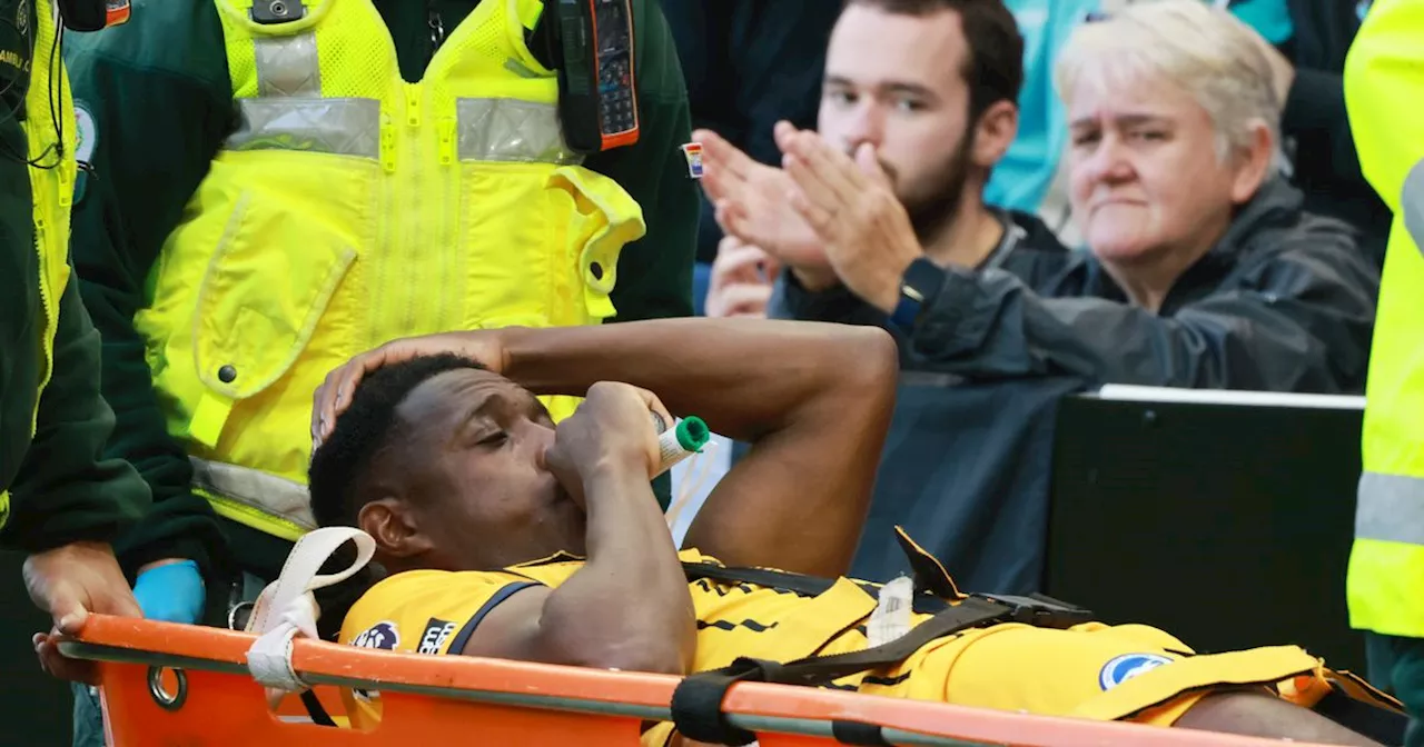 Danny Welbeck given oxygen and stretchered off after suffering back injury