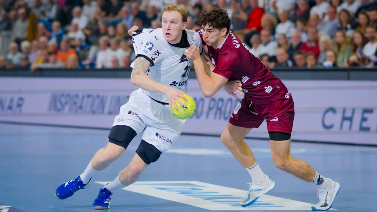 THW Kiel tut sich in der Handball-Bundesliga gegen den VfL Potsdam lange schwer