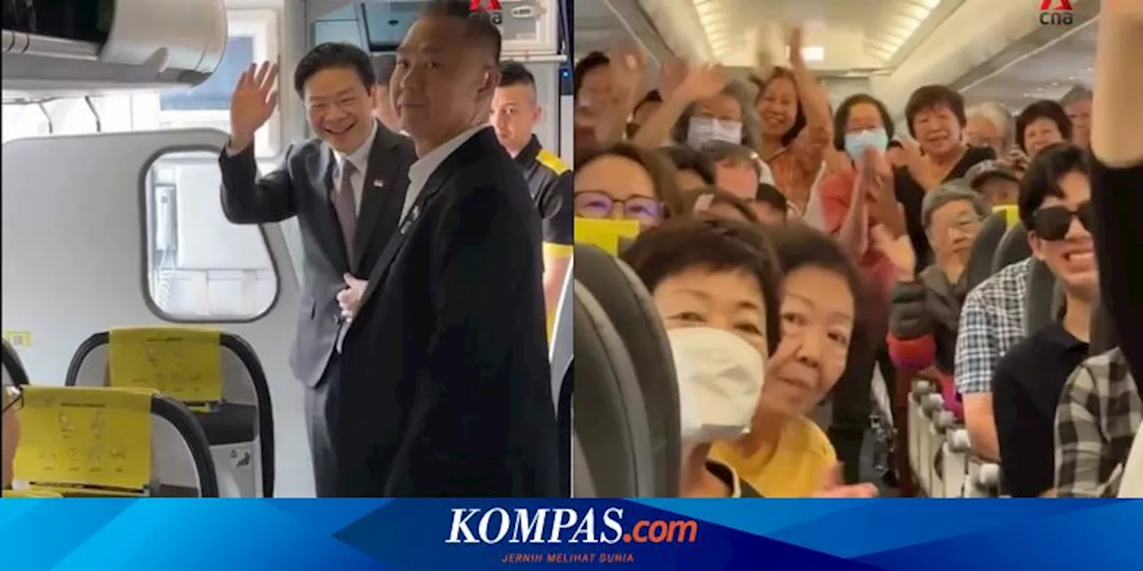 PM Singapura Lawrence Wong Disambut Penumpang di Bandara Saat Kunjungan ke Indonesia