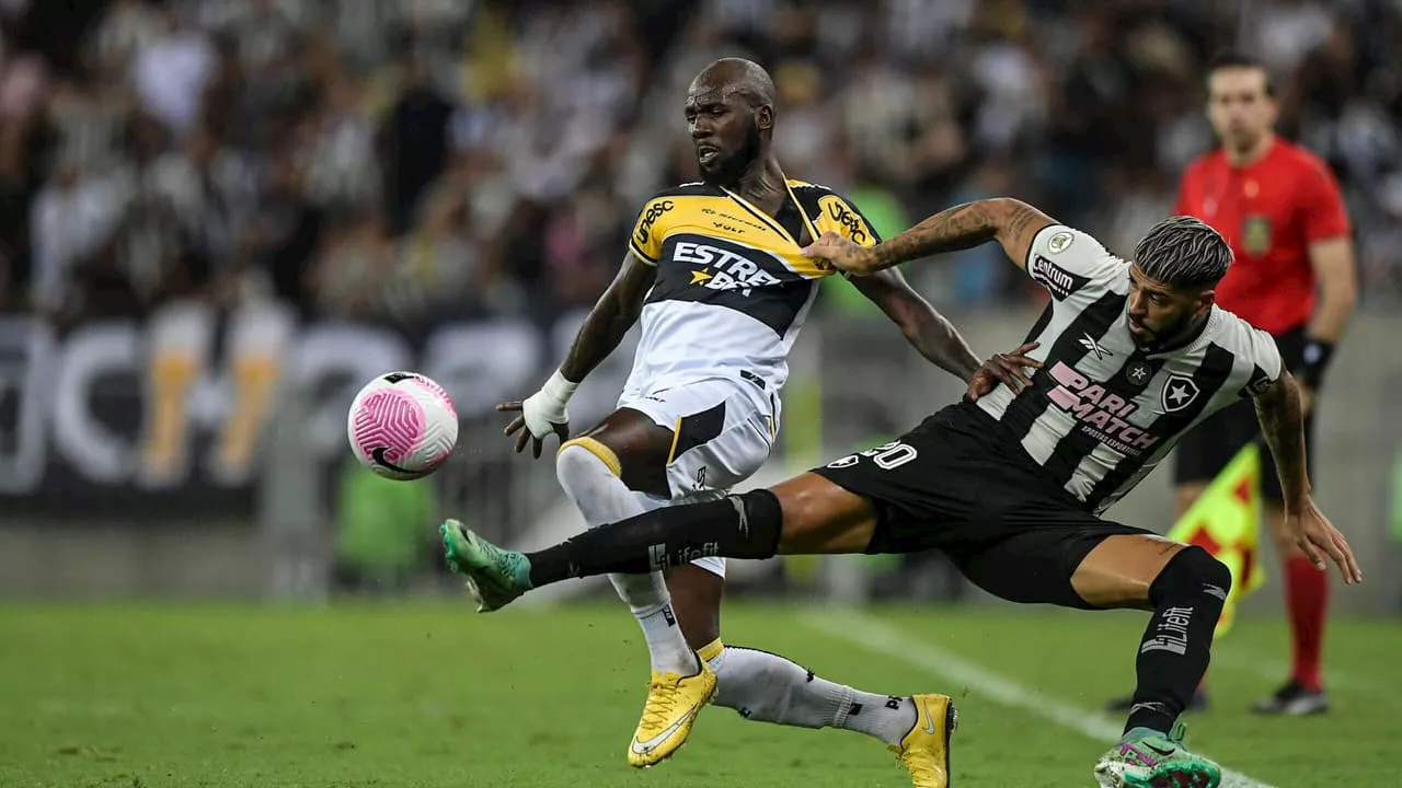 Botafogo empata com Criciúma, mas se mantém líder no Brasileirão