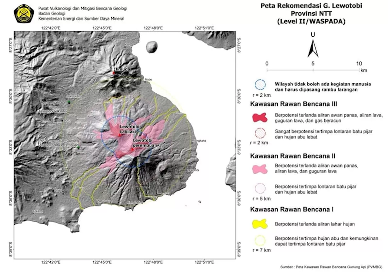 Gunung api Lewotobi Laki-Laki Tunjukkan Peningkatan