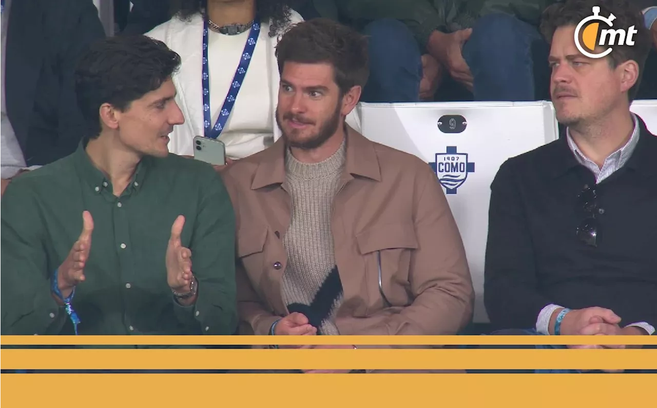 Andrew Garfield y Hugh Grant, invitados especiales en partido del Como 1907