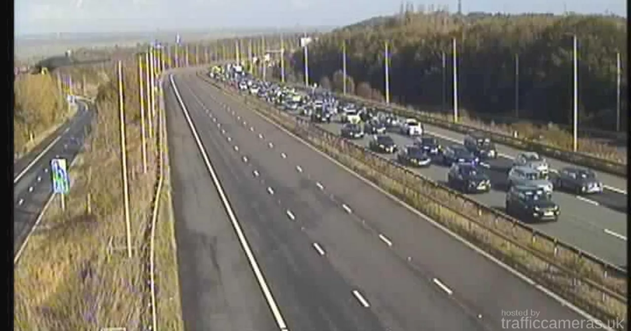 LIVE M62 traffic as all vehicles stopped and emergency services scrambled