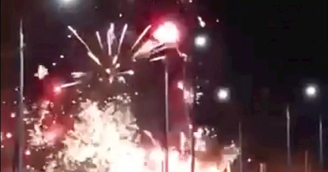 Lorry full of fireworks explodes on busy road killing four people