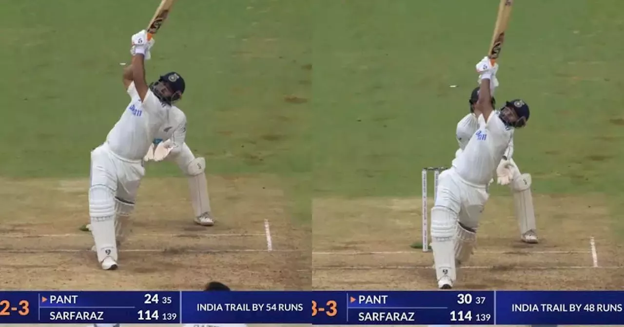 IND vs NZ: 6,6,4... ऋषभ पंत ने एजाज पटेल को दिन में दिखाए तारे, एक ही ओवर में बेरहमी से कूटे 16 रन