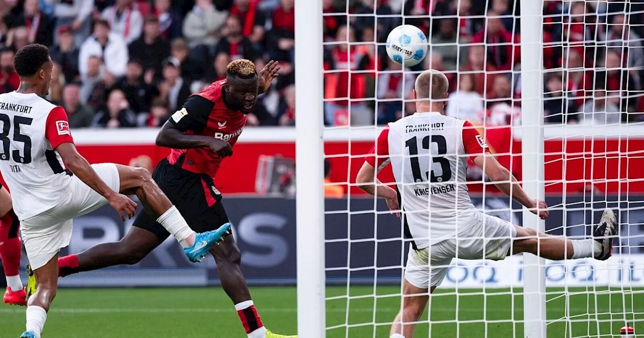 Boniface rettet Bayer 2:1-Sieg im Top-Duell mit Frankfurt