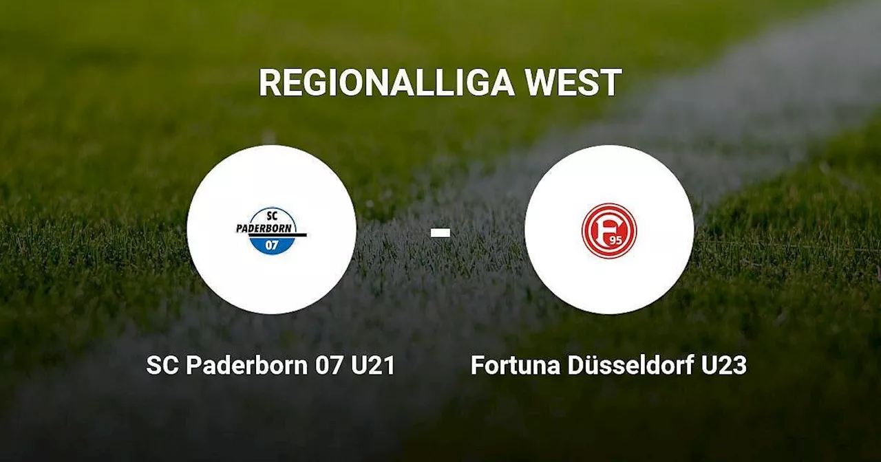 Das Spiel zwischen dem SC Paderborn 07 U21 und der Fortuna Düsseldorf U23 endet unentschieden