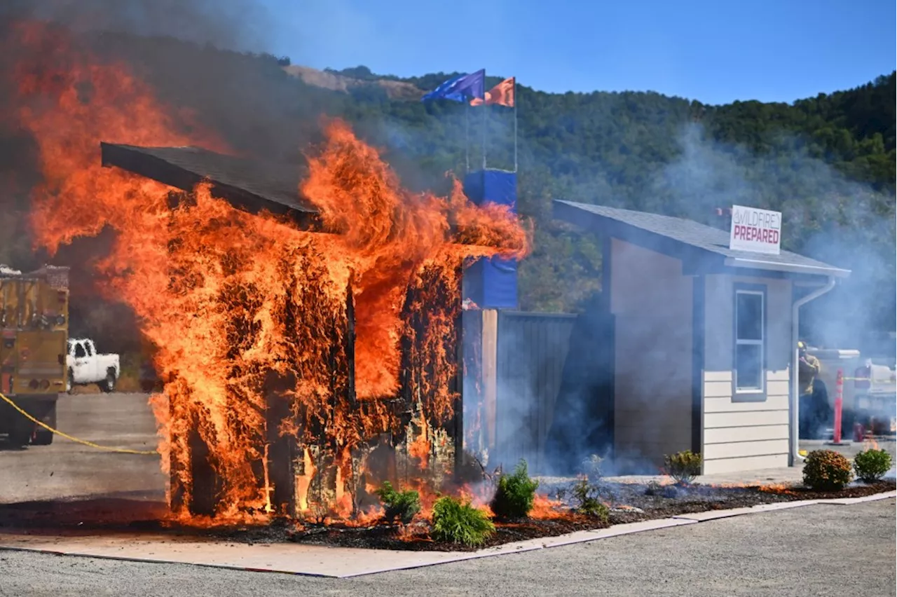 Unmitigated Home Burns in Wildfire Demonstration