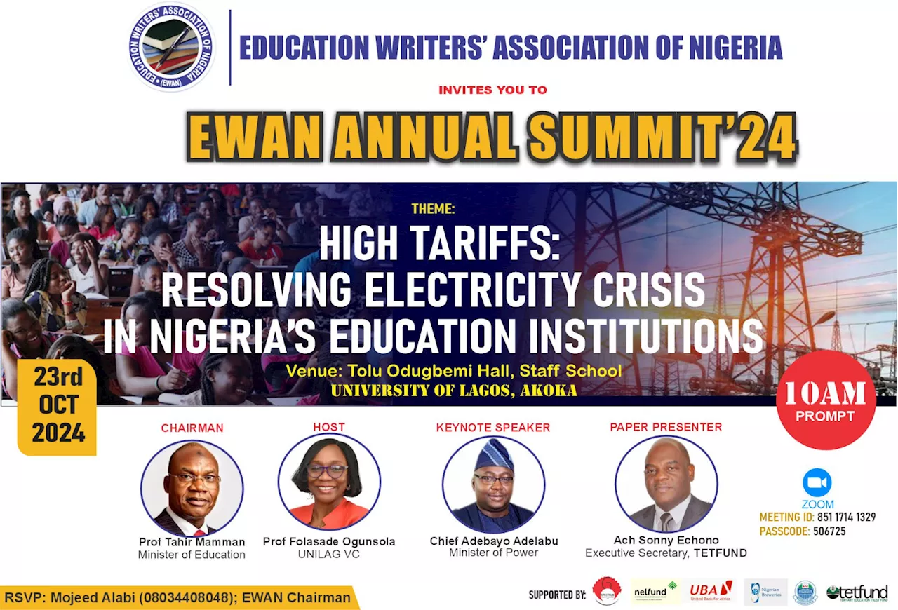 High Tariff: Nigerian ministers, others to speak on electricity crisis in Nigerian schools