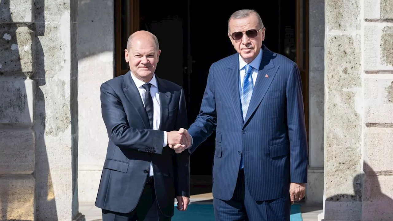 Scholz zu Gast bei Erdoğan: Streit über Gazakrieg, Einvernehmen bei Waffenexporten