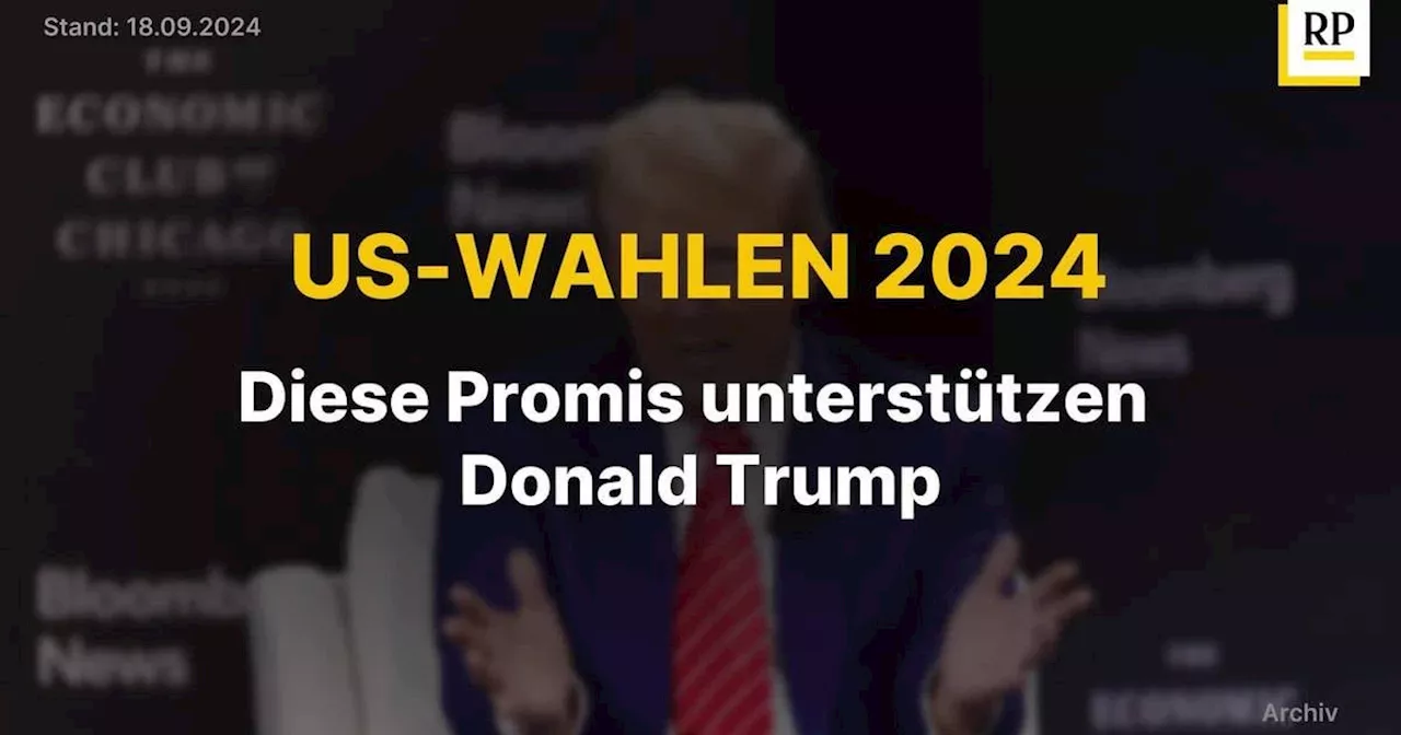 Video: US-Wahlen 2024: Diese Promis unterstützen Donald Trump