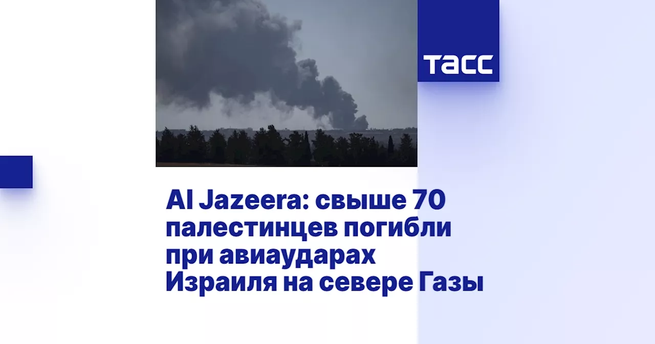 Al Jazeera: свыше 70 палестинцев погибли при авиаударах Израиля на севере Газы