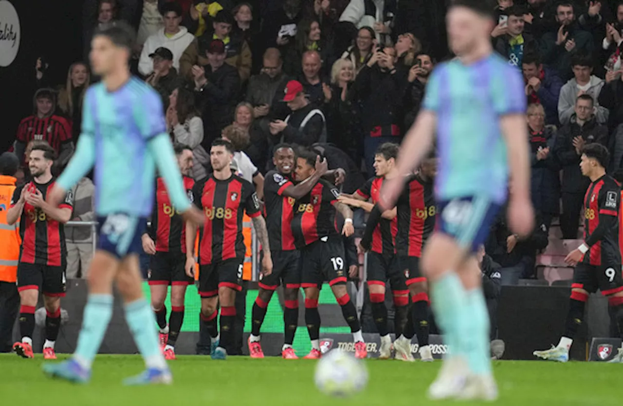 Arsenal suffer title blow at Bournemouth after Saliba red card