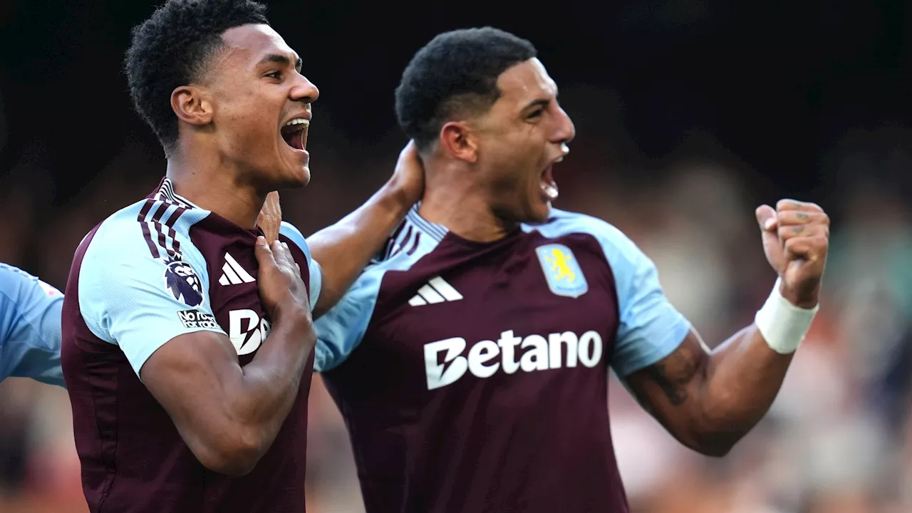 Fulham 1 Aston Villa 3: Visitors fight back from 1-0 down in chaotic game as both sides have player sent...